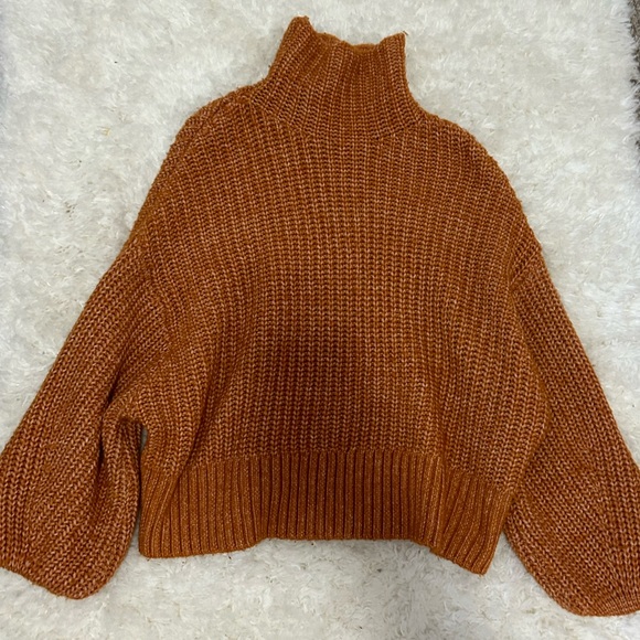 Burnt Orange Knit Sweater - Picture 2 of 3